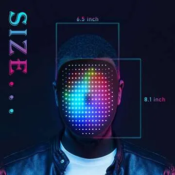 Keledz LED Mask - Light Up Party Mask with Gesture Control