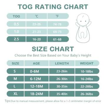 Mosebears Sleep Sack Baby Winter Wearable Blanket with 2-Way Zipper,2.5 TOG Cotton Sleep Sack Unisex (Calm Sage, 12-18 Months)