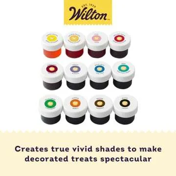 Wilton 12-Pack Gel Food Coloring Set for Vibrant Baking