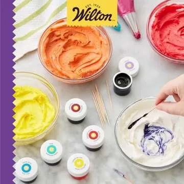 Wilton 12-Pack Gel Food Coloring Set for Vibrant Baking