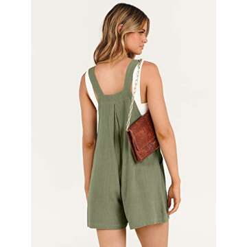 Stylish ANRABESS Women’s Summer Casual Romper - Olive