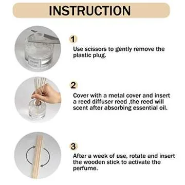 TIYOLE Reed Diffuser Sticks for Home Aroma and Relaxation