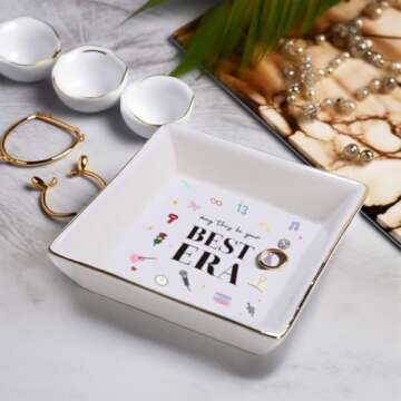 NATCENSE Music Theme Ring Dish for Music Lovers Gift