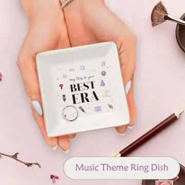NATCENSE Music Theme Ring Dish for Music Lovers Gift