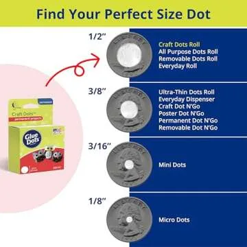 Glue Dots, Craft Dots, Double-Sided, 1/2", .5 Inch, 200 Dots, DIY Craft Glue Tape, Sticky Adhesive Glue Points, Liquid Hot Glue Alternative, Clear