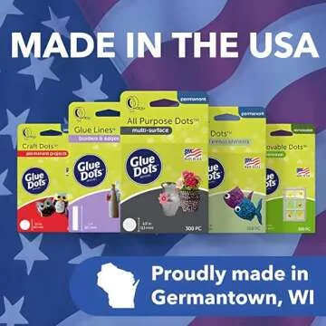 Glue Dots, Craft Dots, Double-Sided, 1/2", .5 Inch, 200 Dots, DIY Craft Glue Tape, Sticky Adhesive Glue Points, Liquid Hot Glue Alternative, Clear