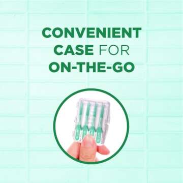GUM Soft-Picks Comfort Flex, Easy to Use Dental Picks for Teeth Cleaning and Gum Health, Disposable Interdental Brushes with Convenient Carry Case, Dentist Recommended Dental Floss Picks, 80ct