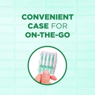 GUM Soft-Picks Comfort Flex, Easy to Use Dental Picks for Teeth Cleaning and Gum Health, Disposable Interdental Brushes with Convenient Carry Case, Dentist Recommended Dental Floss Picks, 80ct