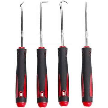 Versatile 4-Piece Oil Seal Removal Tool Set for Home & Automotive Use