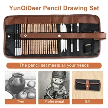 YunQiDeer Drawing Pencils 18-Piece Set for Creatives