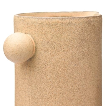 Creative Co-Op Modern Small Stoneware Pitcher or Vase, Putty Brown , 24 oz.