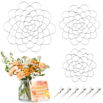 Flower Arrangement Holder, 3Pcs Floral Grid Flower Frog Tool Wire Arranger Twist for Vase Floral Ste...