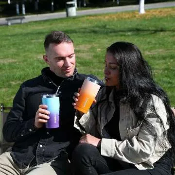 BJPKPK Insulated Stainless Steel Tumbler with Straw