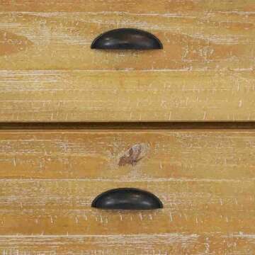 Grain Wood Furniture Montauk 2-Drawer Bedside Nightstand, Solid Wood with Driftwood Finish