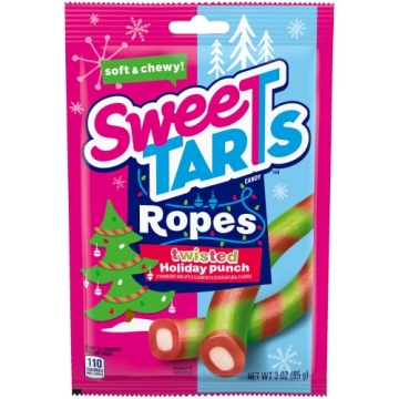 SweeTARTS Ropes Holiday Punch Candy, Soft & Chewy, 3oz - Perfect Stocking Stuffer!