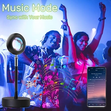 XINJI Sunset Lamp with 16 Colors, APP Controlled Mood Lighting