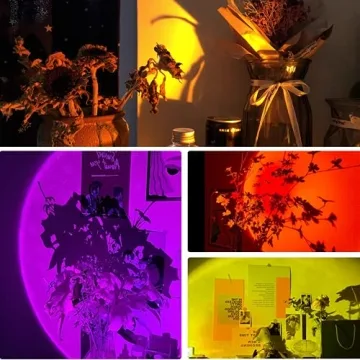 XINJI Sunset Lamp with 16 Colors, APP Controlled Mood Lighting