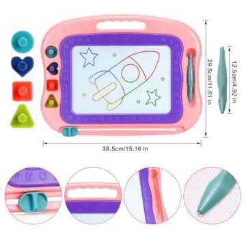 Wellchild Magnetic Drawing Board for Kids Age 3 and Up