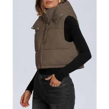 Fashionable Qazel Vorrlon Cropped Puffer Vest for Women