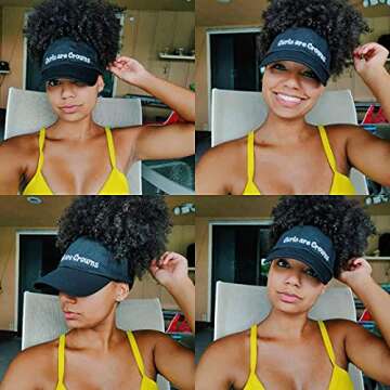 CurlCap Natural Hair Backless Cap – Satin Lined Baseball Hat for Women (Curls are Crowns)