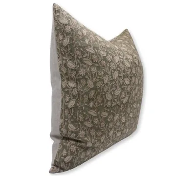 Fabritual Handmade Linen Flower Pillowcase for Home Décor