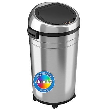 iTouchless 23 Gallon Touchless Trash Can with Odor Control