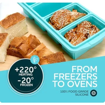 Large Silicone Freezer Tray with Lid - 2-Pack