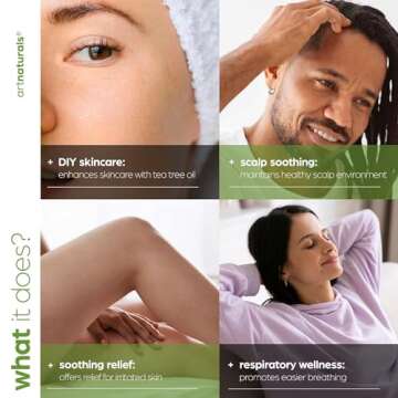 artnaturals Tea Tree Essential Oil (4.0 Fl Oz / 118ml)- 100% Pure Oils Premium Melaleuca Therapeutic Grade Best for Acne, Skin, Hair, Nails, Face and Body Wash Aromatherapy & Diffuser