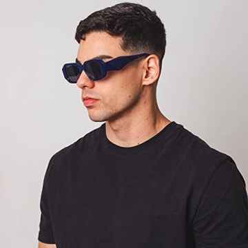 Mriendao Retro Blue Sunglasses for Fashion Lovers