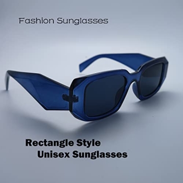Mriendao Retro Blue Sunglasses for Fashion Lovers