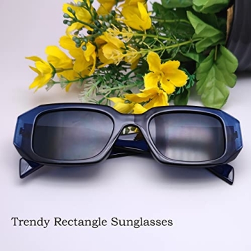 Mriendao Retro Blue Sunglasses for Fashion Lovers