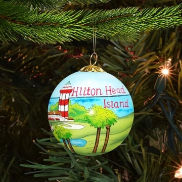 Hand Painted Glass Christmas Ornament - Unique Holiday Decor