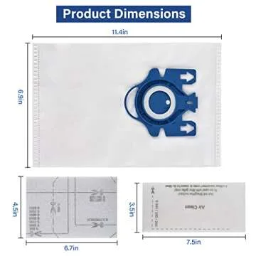 20 Pack 3D Airclean GN Vacuum Cleaner Bags,Replacement for Miele Classic C1,Complete C1,C2,C3 S227 S240 S270 S400 S400i-S456i S2 S5 S8 Series Vacuum with 6 Motor Protection Filters,6 AirClean Filters