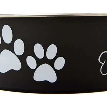 Loving Pets Bella Dog Bowls- Stainless Steel Dog & Cat Bowls - Spill Proof Dog Food Bowl, Cat Bowl, Puppy Essentials & Pet Supplies Great for Home & Travel (Large 35-65 lbs, Espresso)
