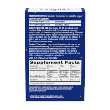 Zarbee's Kids Melatonin Chewable Tablets for Sleep