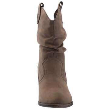 Rocket Dog Women's Sheriff Vintage Worn PU Western Boot, Brown, 8 M US