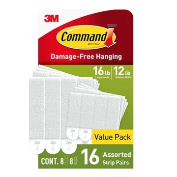 Command Damage-Free Picture Hanging Strips - 8 Medium & 8 Large Pairs