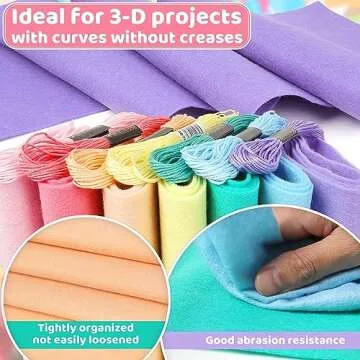 ZAIONE Pastel Soft Felt Sheets Bundle Rainbow Felt Sheets 7 Rolls 8''x35'' Assorted Colors 1.4mm Thick Felt Roll for Crafts Sewing Squares Nonwoven Patchwork