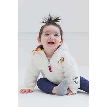 Harry Potter Hedwig Owl Infant Baby Boys Fleece Zip Up Costume Hoodie White 18 Months