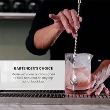 Diamond Deco Cocktail Mixing Glass for Cocktails and Drinks