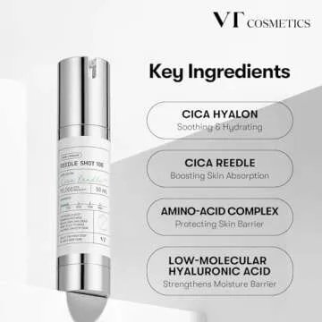 VT COSMETICS CICA Reedle Shot 300, Advanced Night Exosome, Microneedling Serum, Centella Asiatica, Hyaluronic Acid, Propolis, Soft Skin, Regeneration, Glass Skin, Korean Skin Booster 1.69Fl Oz (50ml)