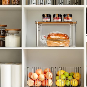 Hudgan Large Trash Bag Dispenser with Bamboo Top