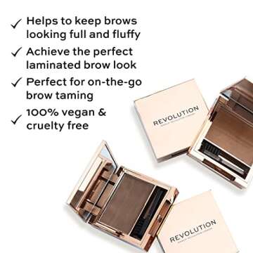 Makeup Revolution Soap Styler, Eyebrow Wax Soap Kit, Long Lasting Feathered & Fluffy Brows, Includes...