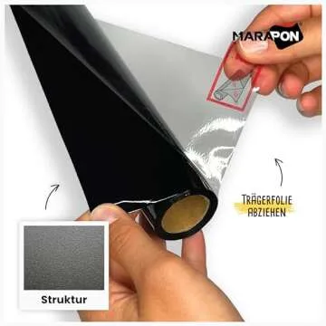 MARAPON® Window Privacy Film - Black Static-Adhesive Window Film [17.5x78.7”] Privacy Window Film - UV Blocking Window Film Blackout Window Film - Static Window Film - Frosted Glass Window Film