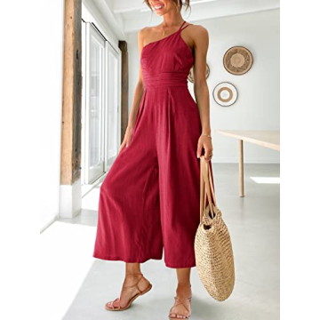 Chic ANRABESS One Shoulder Summer Jumpsuit for Women