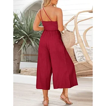 Chic ANRABESS One Shoulder Summer Jumpsuit for Women