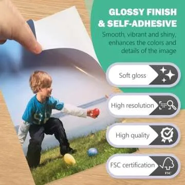 Pikapoka Self-Adhesive Photo Paper for Vibrant Crafts