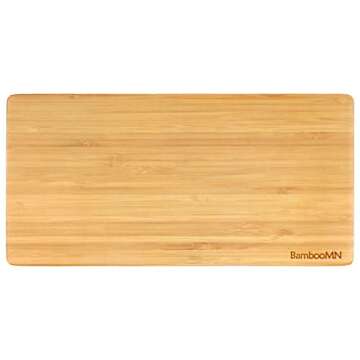 BambooMN Organic Bamboo Serving Tray, Vanity, Tea Serving, Appetizers, Snacks, Charcuterie Board - R...
