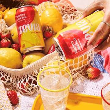 Zevia Strawberry Lemon Zero Sugar Soda - 12 oz Cans, 8-Pack