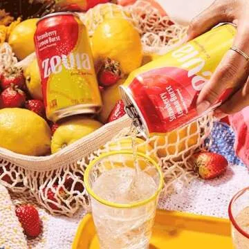 Zevia Strawberry Lemon Zero Sugar Soda - 12 oz Cans, 8-Pack